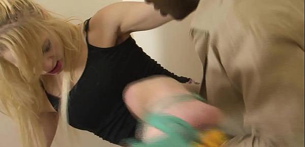  INTERRACIAL FUCK WITH STUNNING HOT BLONDE AND A BLACK DICK